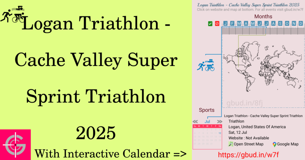 Sport event in 2025, Logan Triathlon - Cache Valley Super Sprint Triathlon 2025