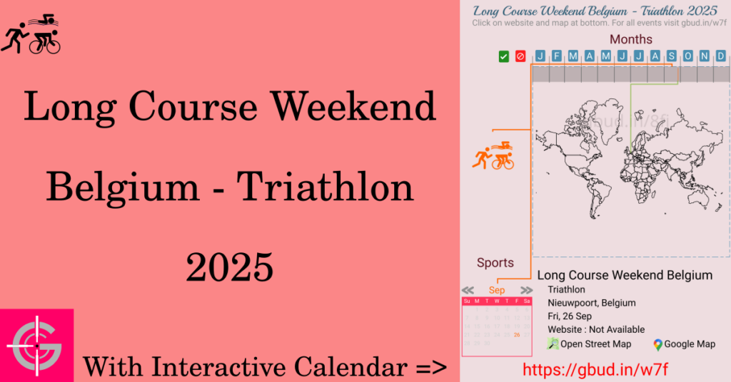 Sport event in 2025, Long Course Weekend Belgium - Triathlon 2025