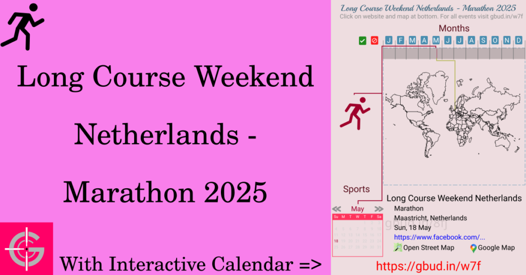 Sport event in 2025, Long Course Weekend Netherlands - Marathon 2025