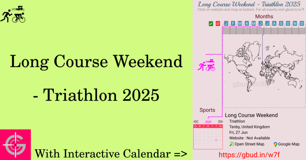 Sport event in 2025, Long Course Weekend - Triathlon 2025