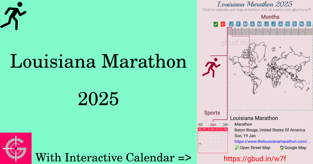 Sport event in 2025, Louisiana Marathon 2025