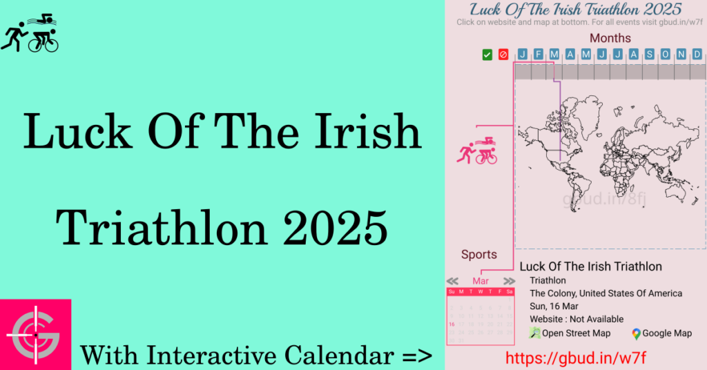 Sport event in 2025, Luck Of The Irish Triathlon 2025