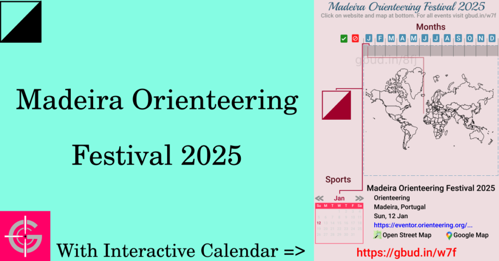 Sport event in 2025, Madeira Orienteering Festival 2025