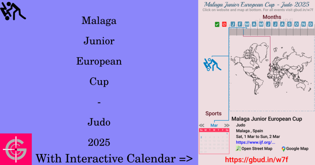 Sport event in 2025, Malaga Junior European Cup - Judo 2025