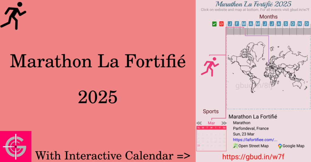 Sport event in 2025, Marathon La Fortifié 2025