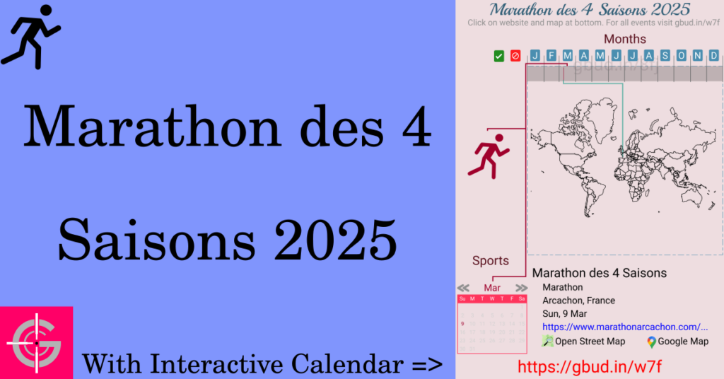 Sport event in 2025, Marathon des 4 Saisons 2025