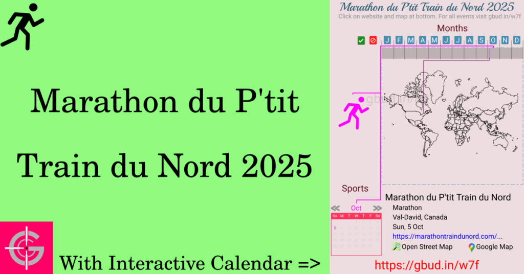 Sport event in 2025, Marathon du P'tit Train du Nord 2025