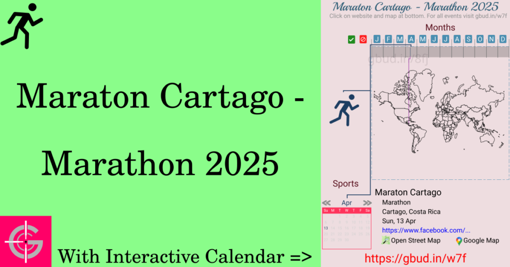 Sport event in 2025, Maraton Cartago - Marathon 2025