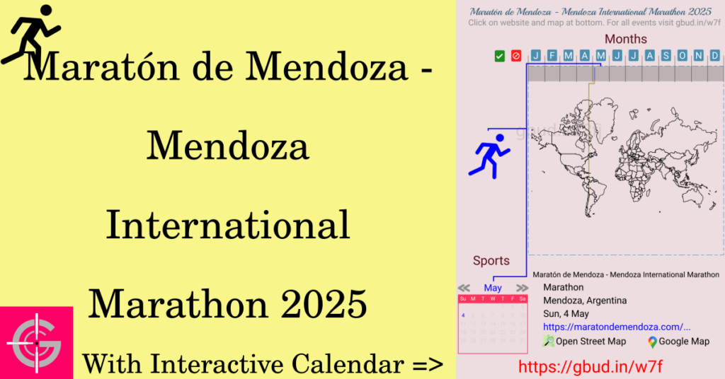 Sport event in 2025, Maratón de Mendoza - Mendoza International Marathon 2025