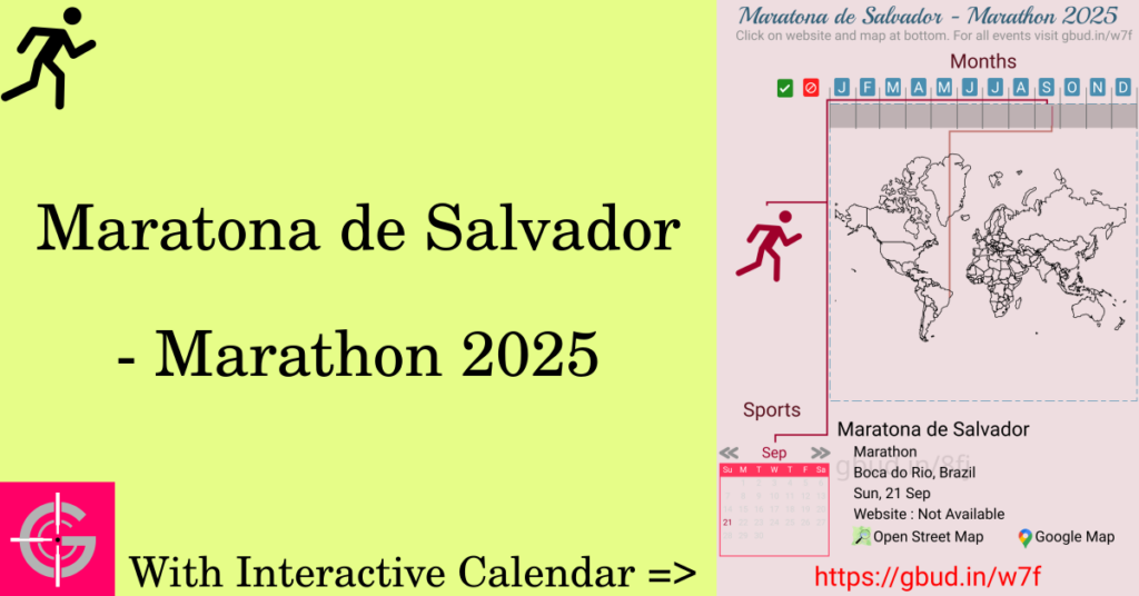 Sport event in 2025, Maratona de Salvador - Marathon 2025