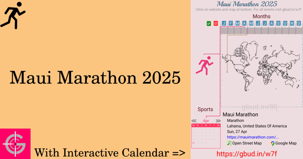 Sport event in 2025, Maui Marathon 2025