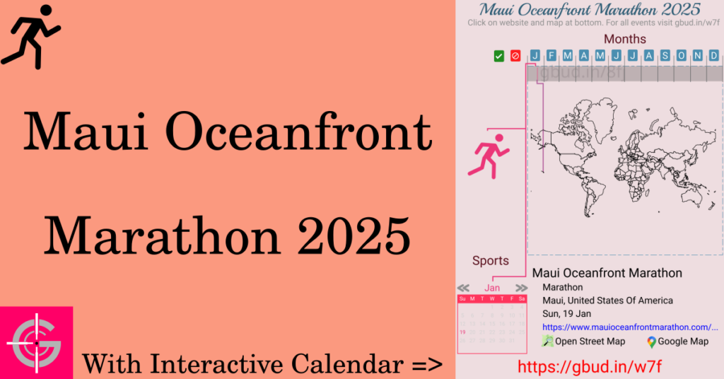 Sport event in 2025, Maui Oceanfront Marathon 2025