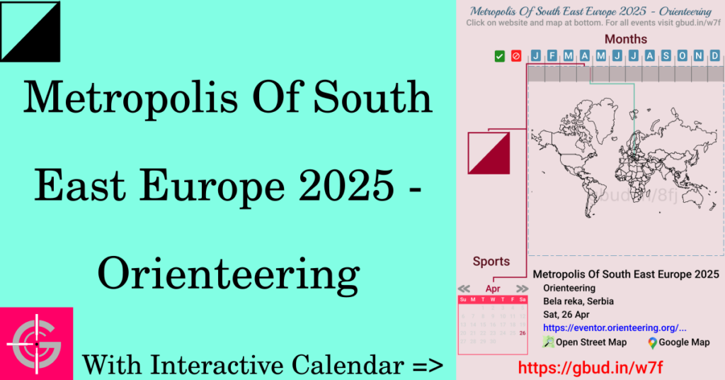 Sport event in 2025, Metropolis Of South East Europe 2025 - Orienteering