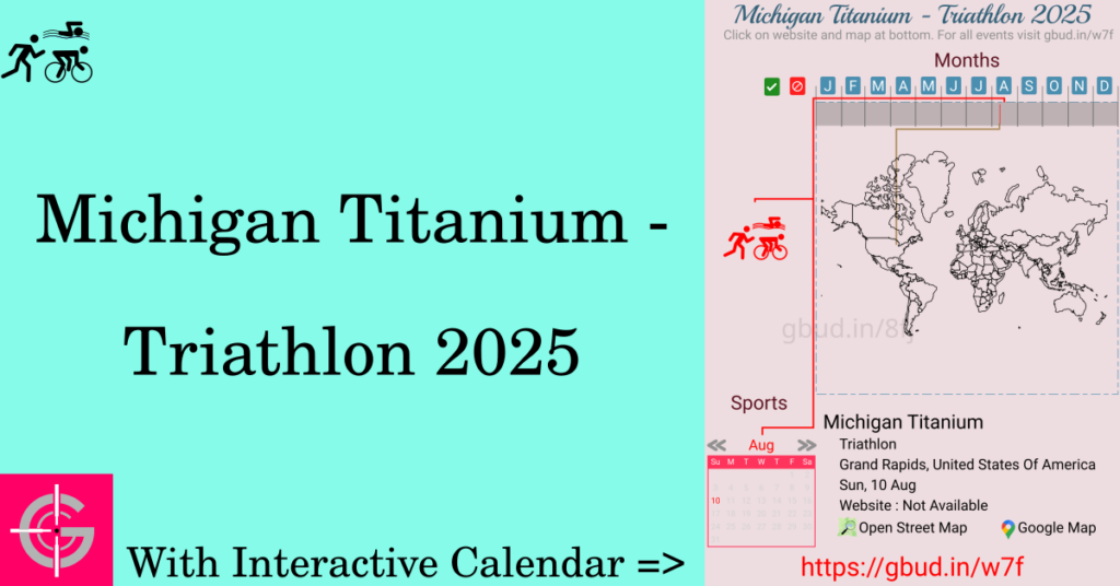 Sport event in 2025, Michigan Titanium - Triathlon 2025