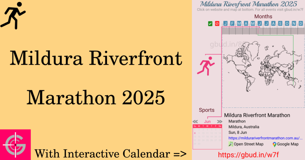 Sport event in 2025, Mildura Riverfront Marathon 2025