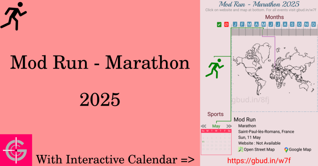 Sport event in 2025, Mod Run - Marathon 2025