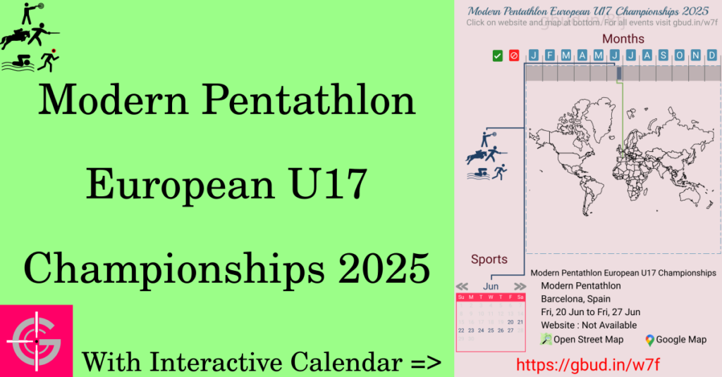 Sport event in 2025, Modern Pentathlon European U17 Championships 2025