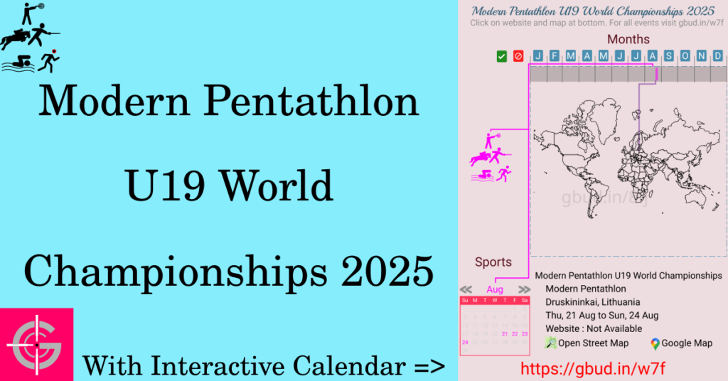 Sport event in 2025, Modern Pentathlon U19 World Championships 2025