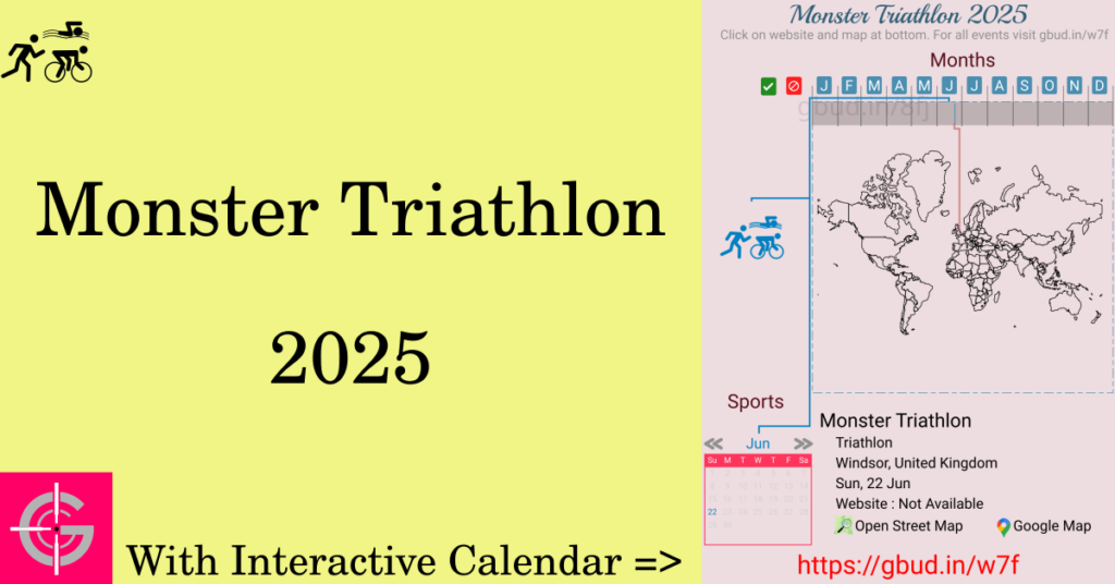 Sport event in 2025, Monster Triathlon 2025