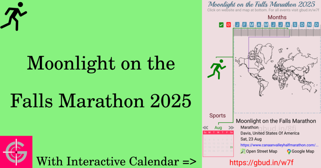 Sport event in 2025, Moonlight on the Falls Marathon 2025