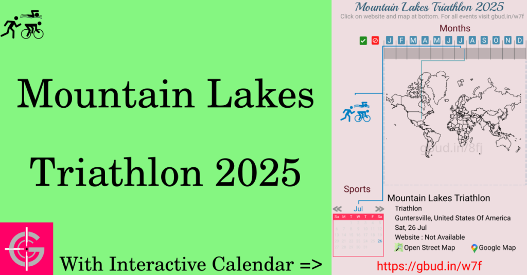 Sport event in 2025, Mountain Lakes Triathlon 2025