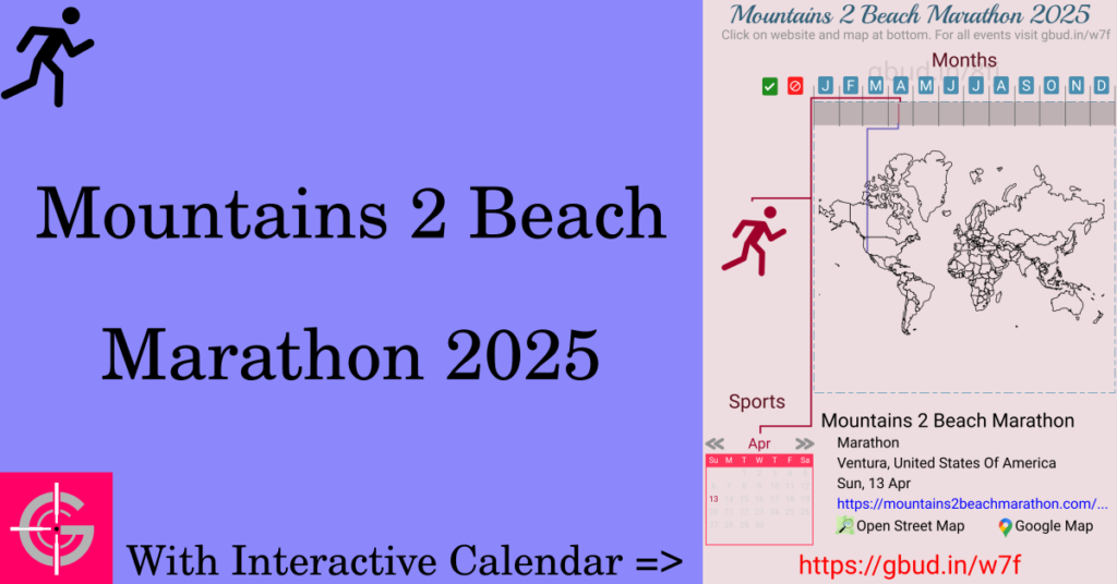 Sport event in 2025, Mountains 2 Beach Marathon 2025