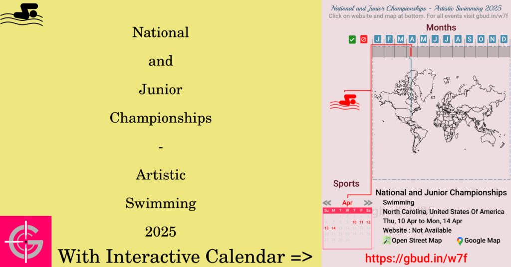 Sport event in 2025, National and Junior Championships - Artistic Swimming 2025