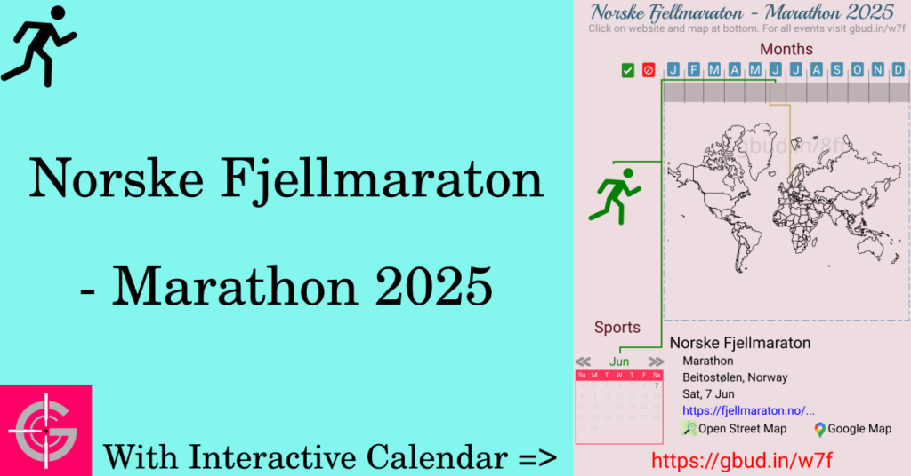 Sport event in 2025, Norske Fjellmaraton - Marathon 2025