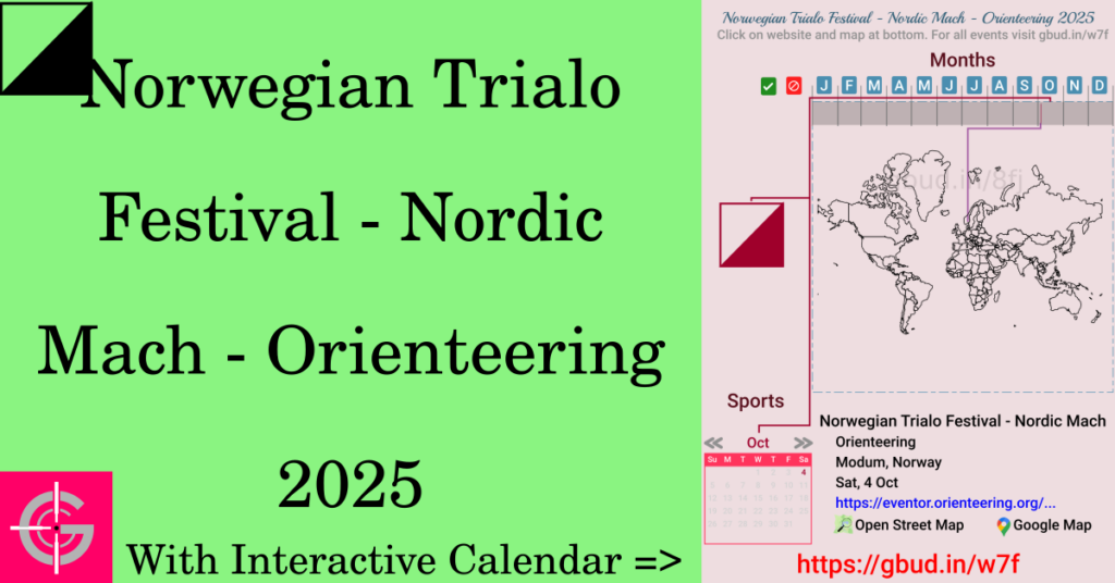 Sport event in 2025, Norwegian Trialo Festival - Nordic Mach - Orienteering 2025