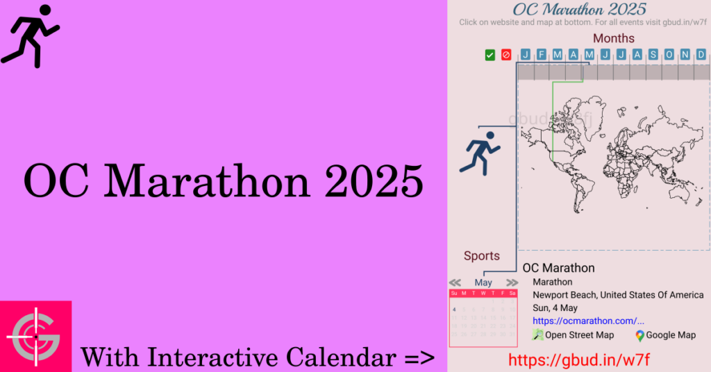 Sport event in 2025, OC Marathon 2025