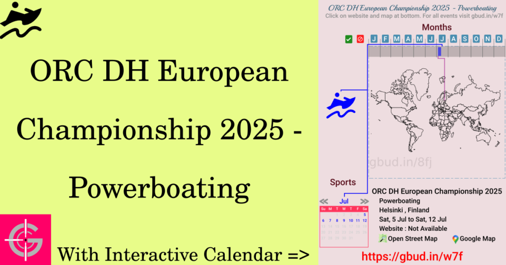 Sport event in 2025, ORC DH European Championship 2025 - Powerboating