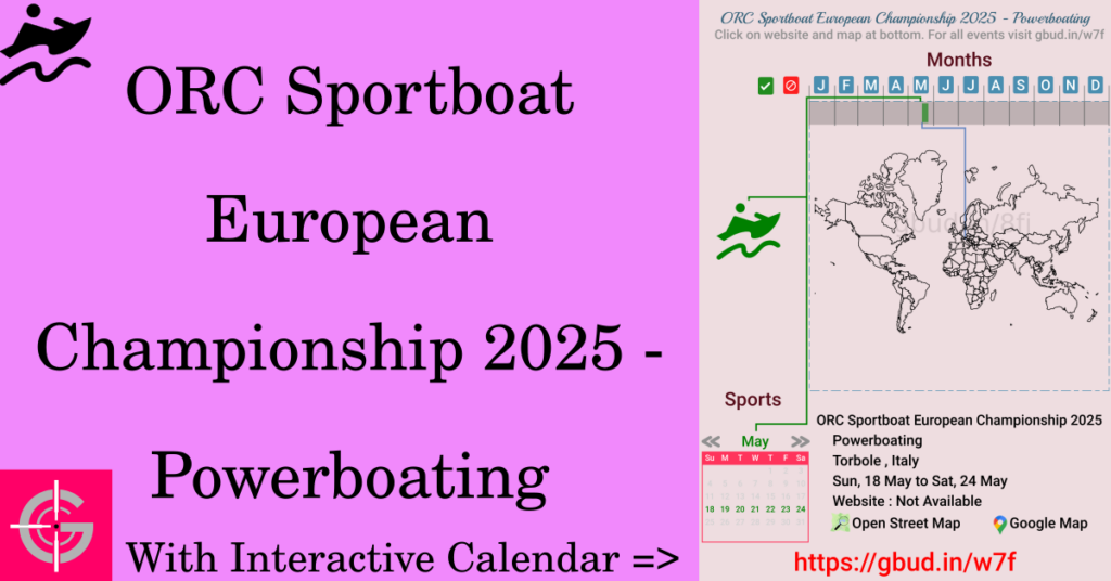 Sport event in 2025, ORC Sportboat European Championship 2025 - Powerboating