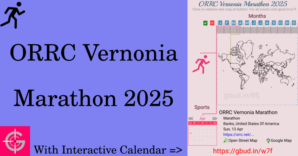 Sport event in 2025, ORRC Vernonia Marathon 2025