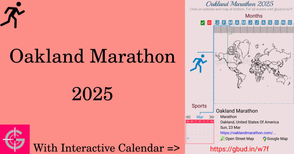 Sport event in 2025, Oakland Marathon 2025