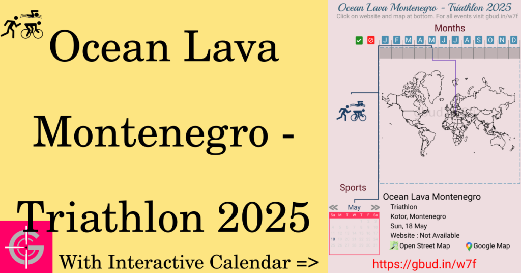 Sport event in 2025, Ocean Lava Montenegro - Triathlon 2025