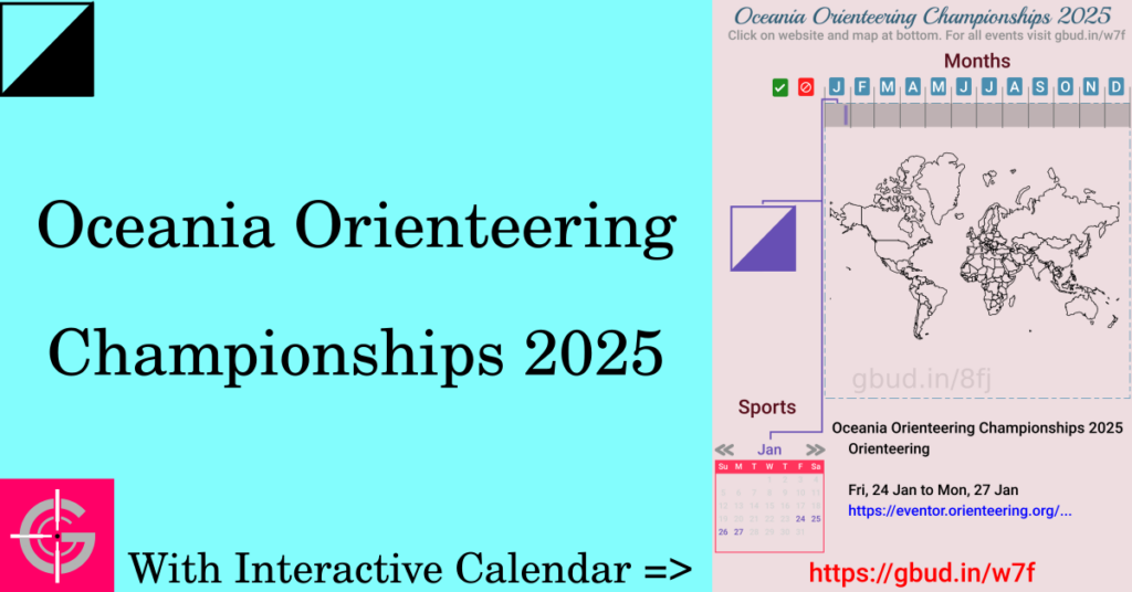 Sport event in 2025, Oceania Orienteering Championships 2025