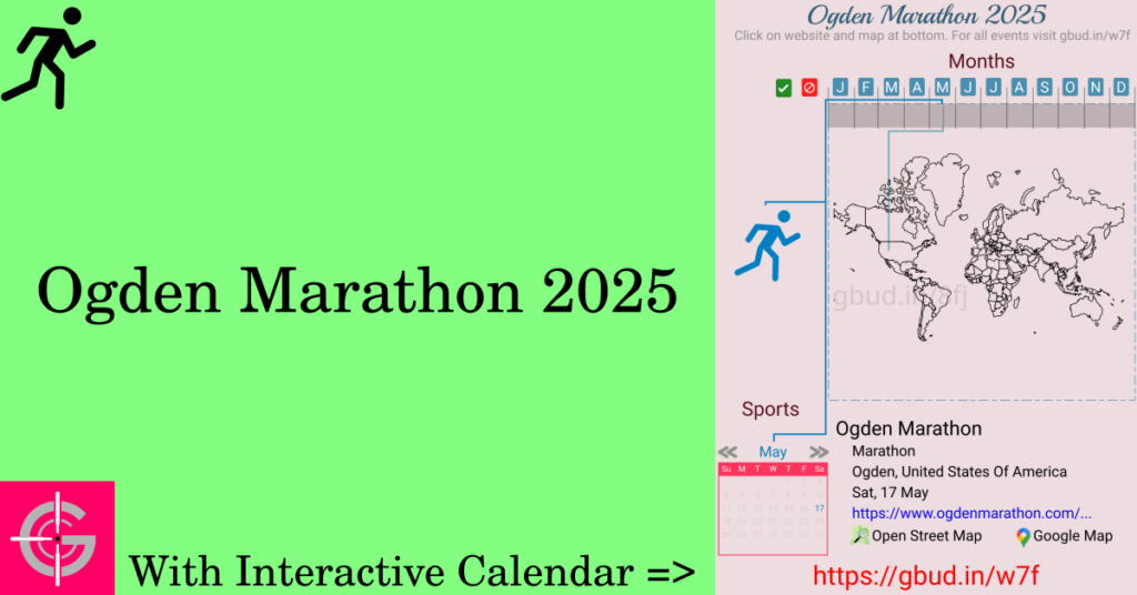 Sport event in 2025, Ogden Marathon 2025