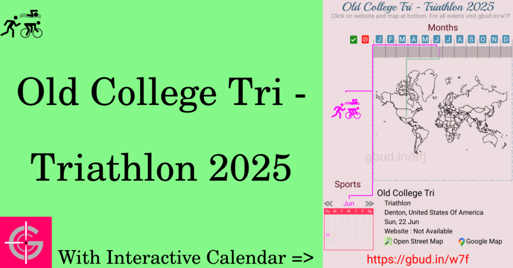 Sport event in 2025, Old College Tri - Triathlon 2025