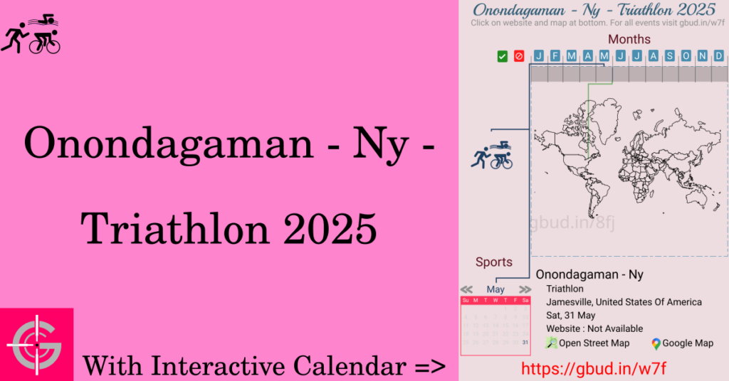 Sport event in 2025, Onondagaman - Ny - Triathlon 2025