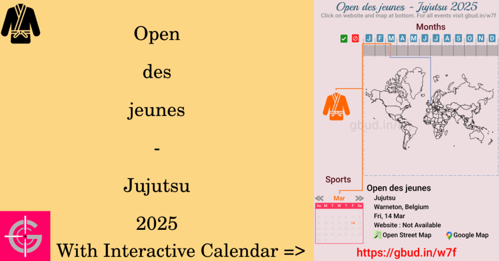 Sport event in 2025, Open des jeunes - Jujutsu 2025