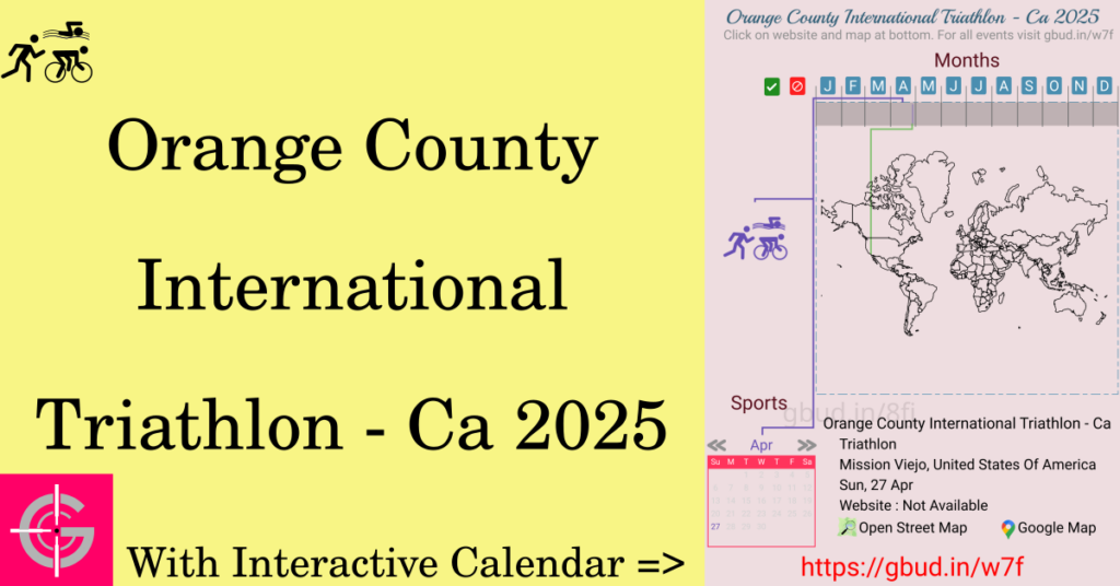 Sport event in 2025, Orange County International Triathlon - Ca 2025