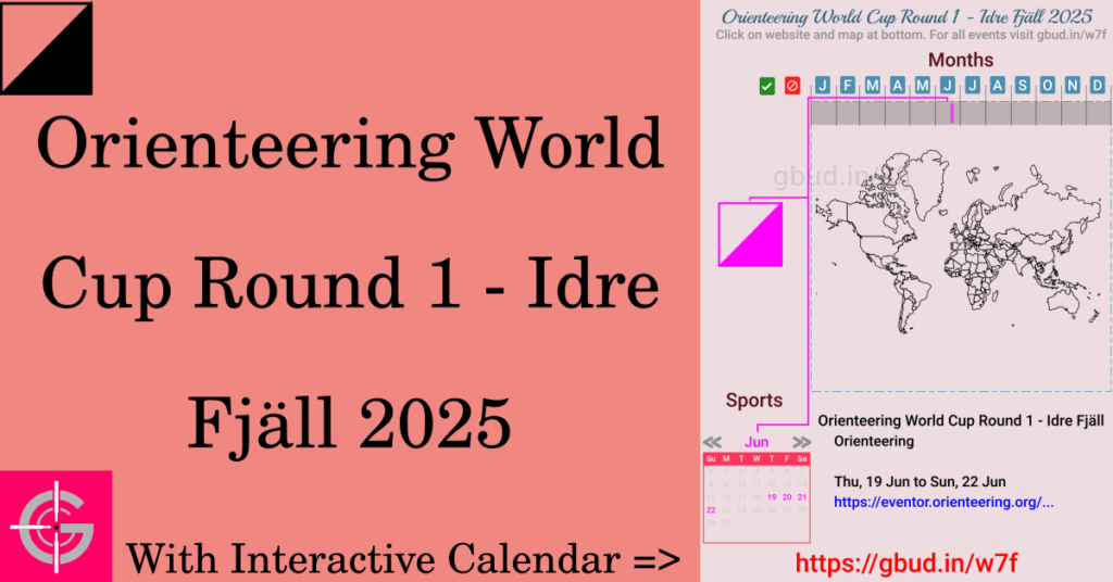 Sport event in 2025, Orienteering World Cup Round 1 - Idre Fjäll 2025