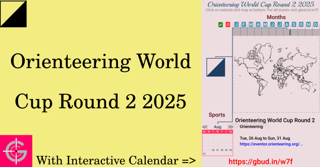 Sport event in 2025, Orienteering World Cup Round 2 2025