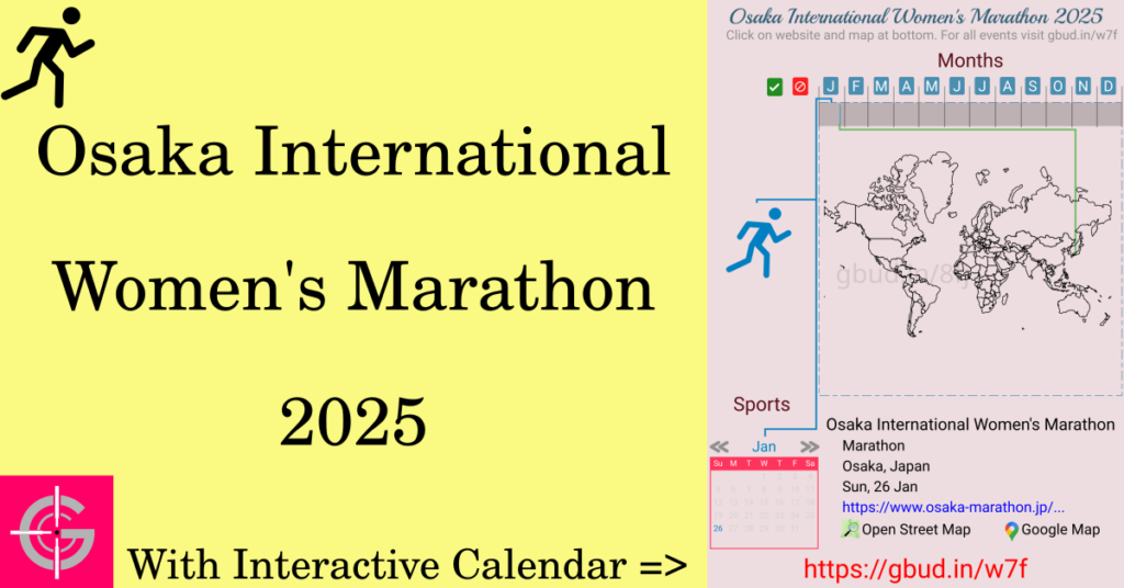 Sport event in 2025, Osaka International Women's Marathon 2025