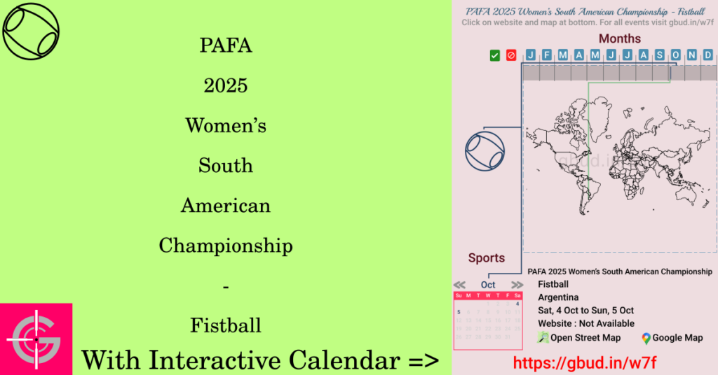 Sport event in 2025, PAFA 2025 Women’s South American Championship - Fistball