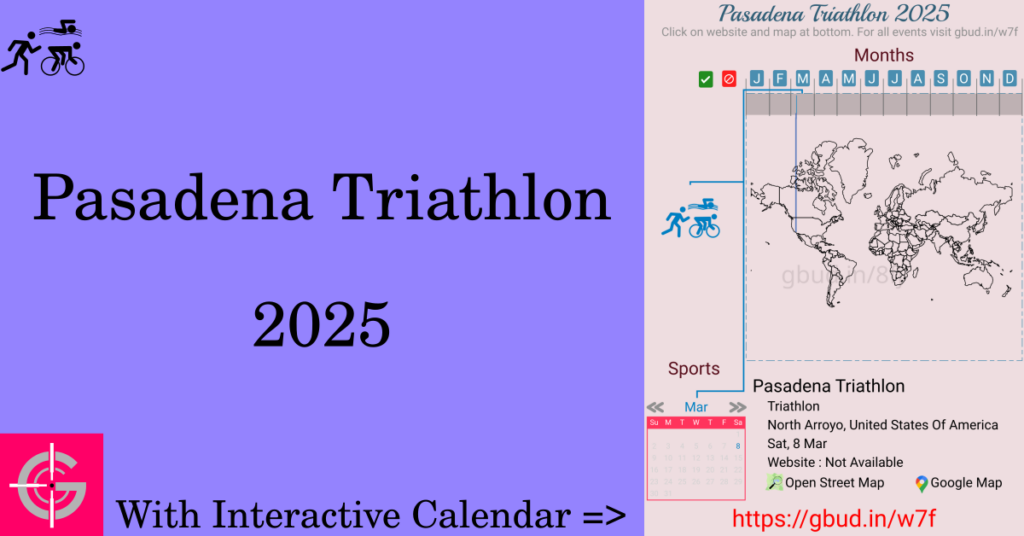 Sport event in 2025, Pasadena Triathlon 2025