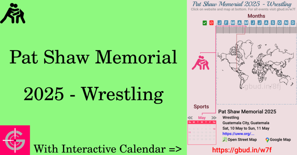 Sport event in 2025, Pat Shaw Memorial 2025 - Wrestling