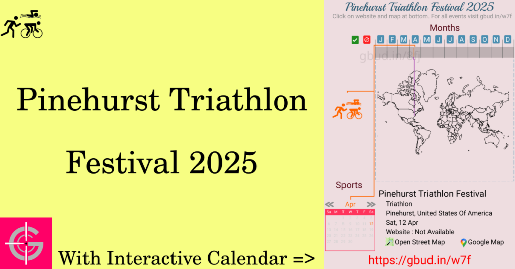 Sport event in 2025, Pinehurst Triathlon Festival 2025