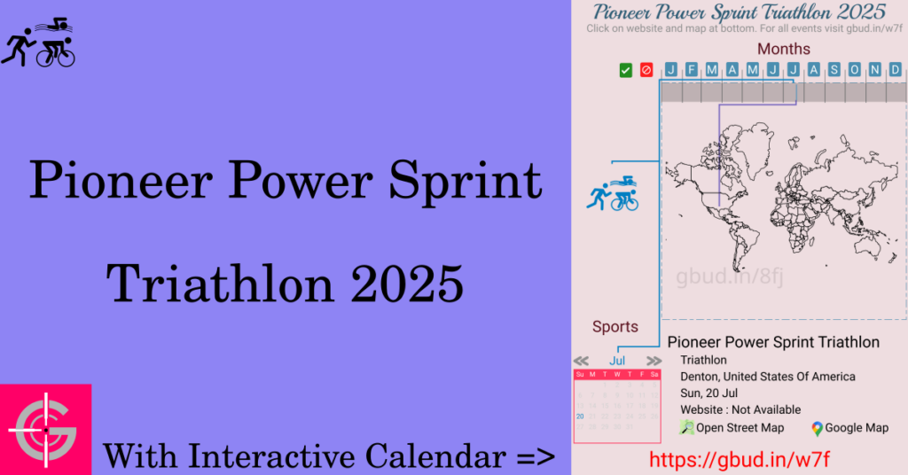 Sport event in 2025, Pioneer Power Sprint Triathlon 2025