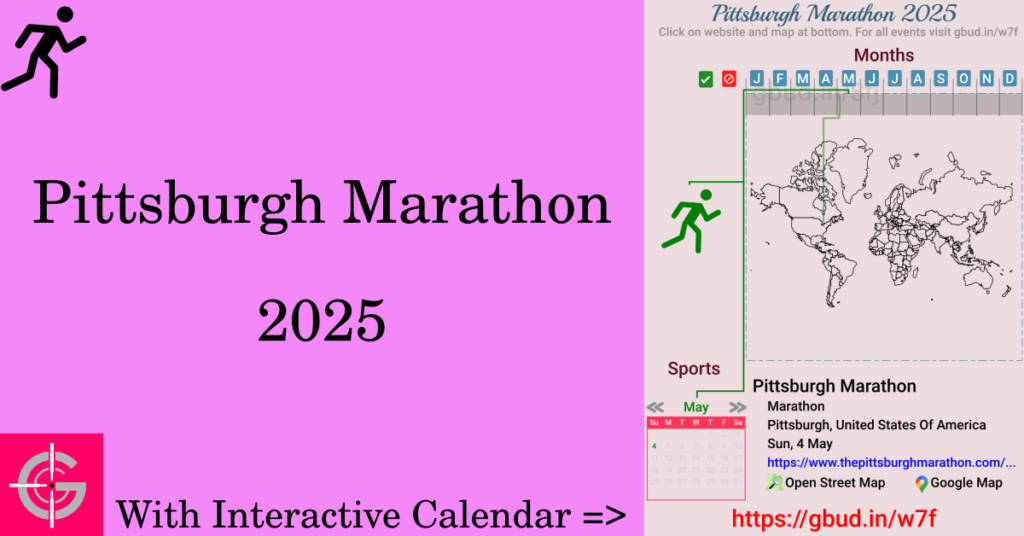 Sport event in 2025, Pittsburgh Marathon 2025